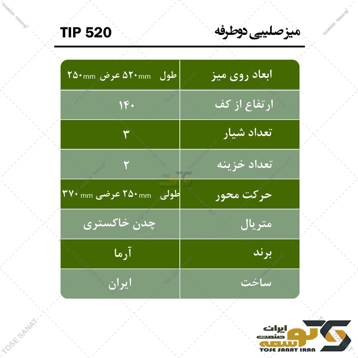 میز صلیبی دوطرفه TIP520
